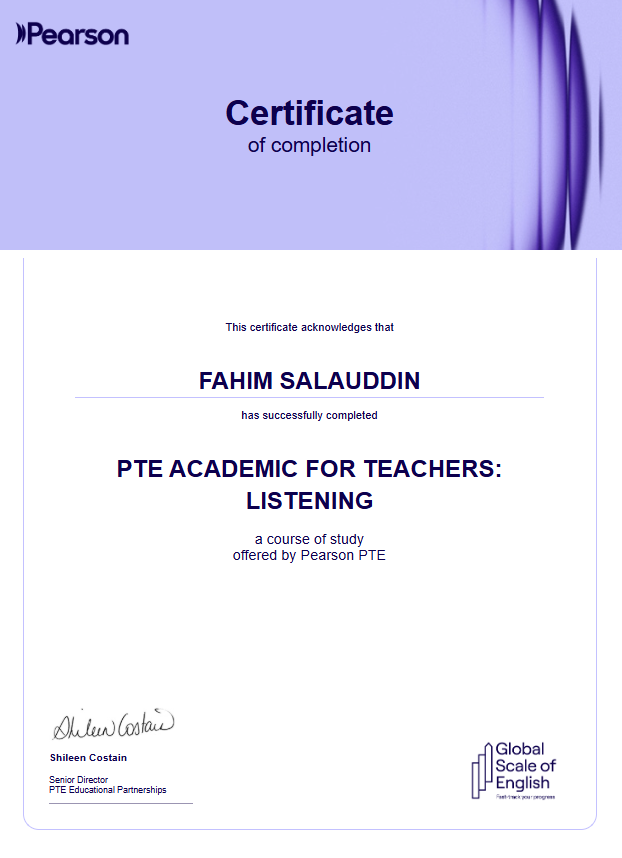 PTE Academic for Teachers - Listening