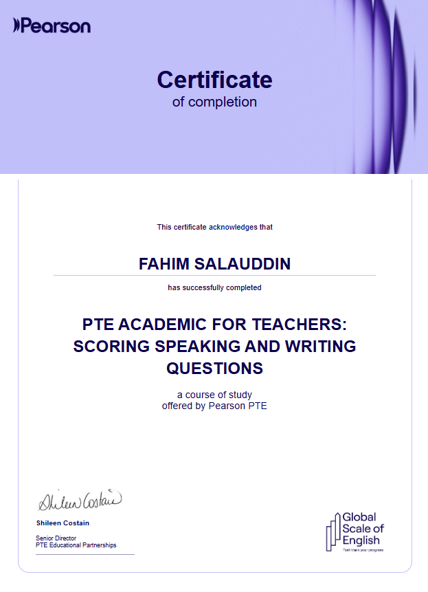 PTE Academic for Teachers - Scoring Speaking and Writing Questions
