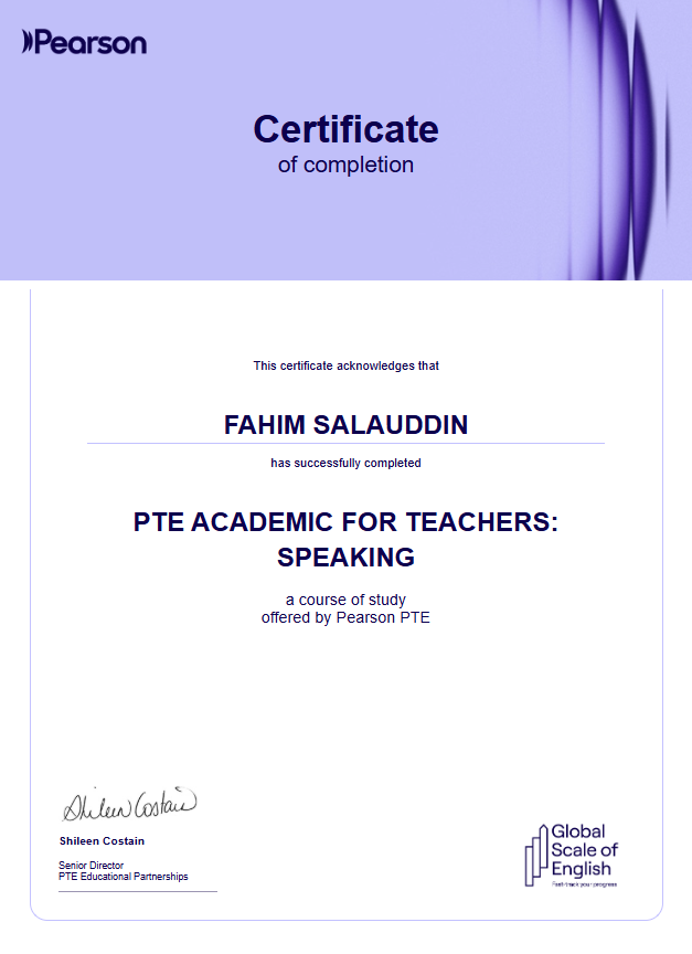 PTE Academic for Teachers - Speaking