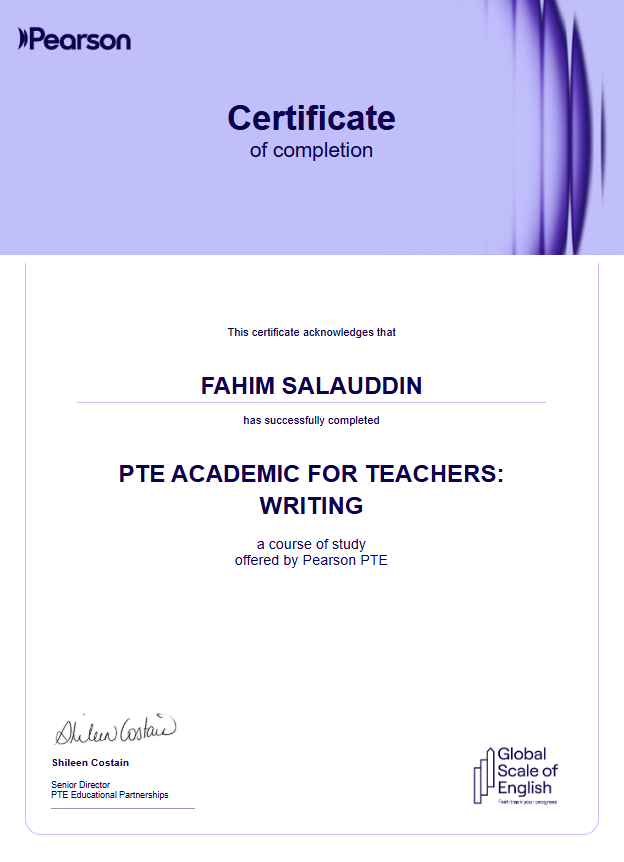 PTE Academic for Teachers - Writing